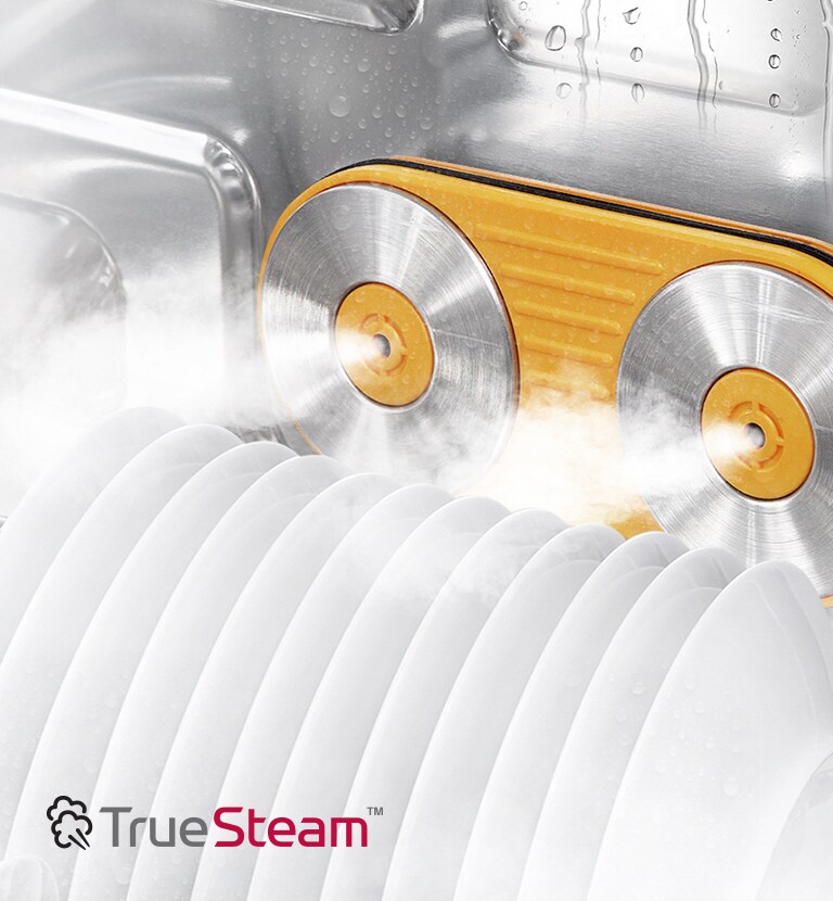 Poderoso lavado TrueSteam™ con limpieza brillante